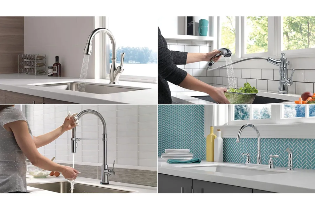 Washerless kitchen faucets