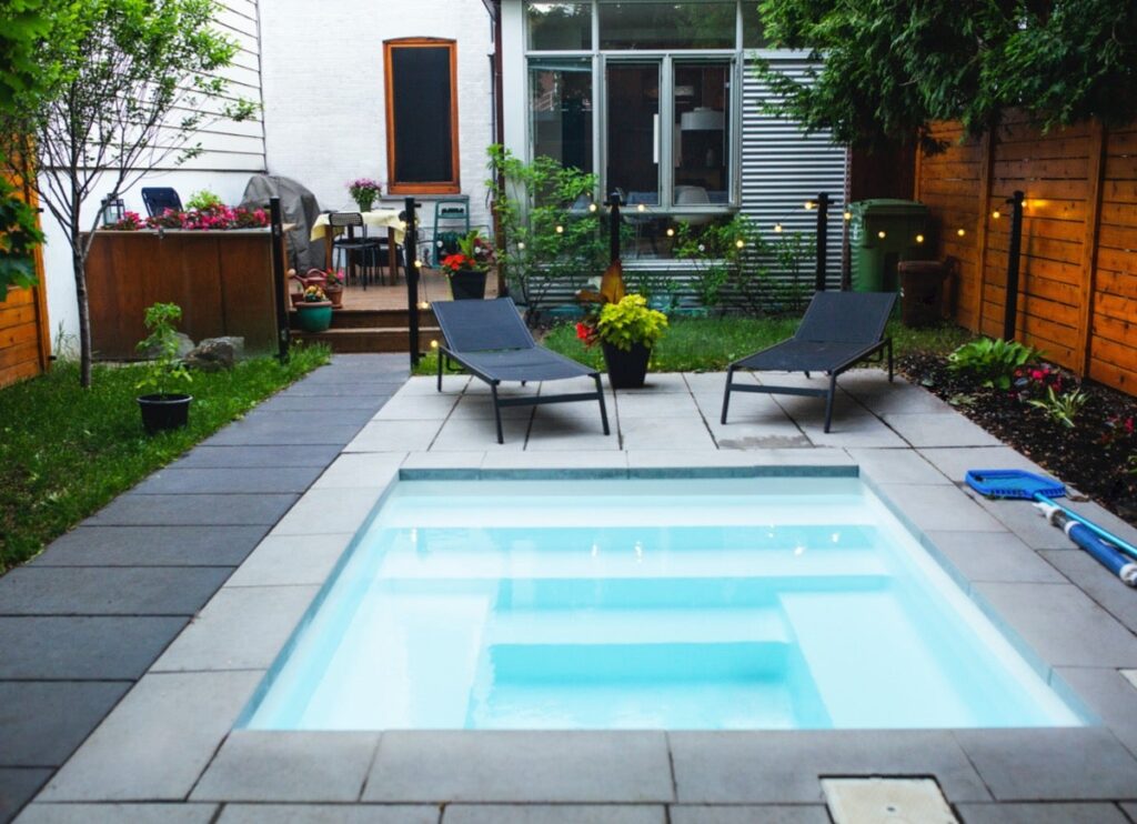 Creating a small outdoor swimming pool
